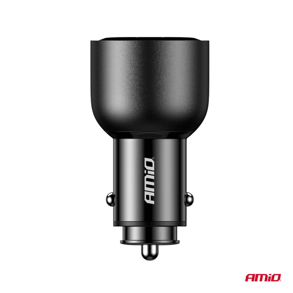 Automašīnas lādētājs 2x USB-C + USB-A 12/24V 95W AMIO-04372