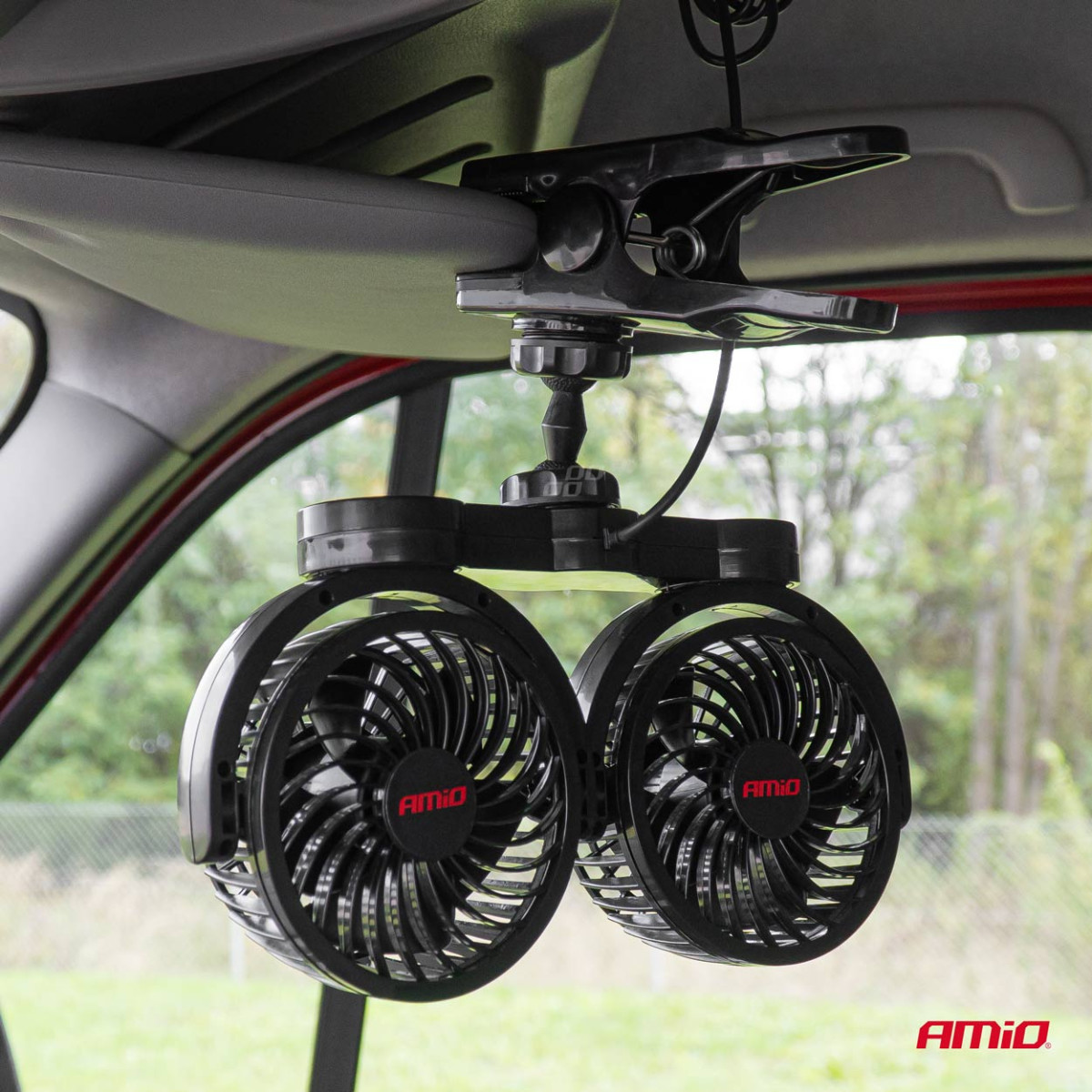 Automašīnas ventilators ar klipsi 2x4" 12V