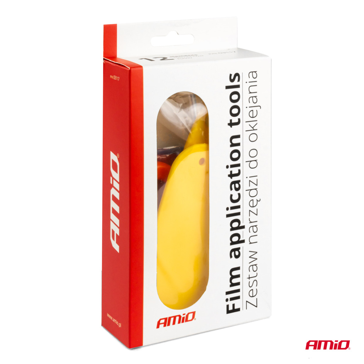 Automašīnas plēves uzklāšanas instrumentu komplekts, 8 gab., AMIO-03117