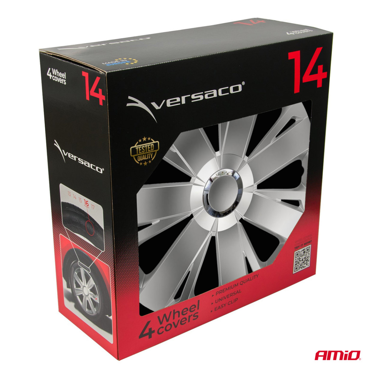 Riteņu dekoratīvie diski (4 gab.), Energy, sudrabkrāsas, 14 collas