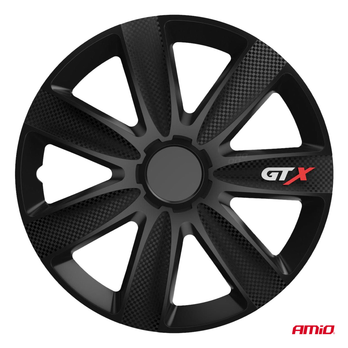 Riteņu dekoratīvie diski 4 gab. GTX, oglemelni 17"