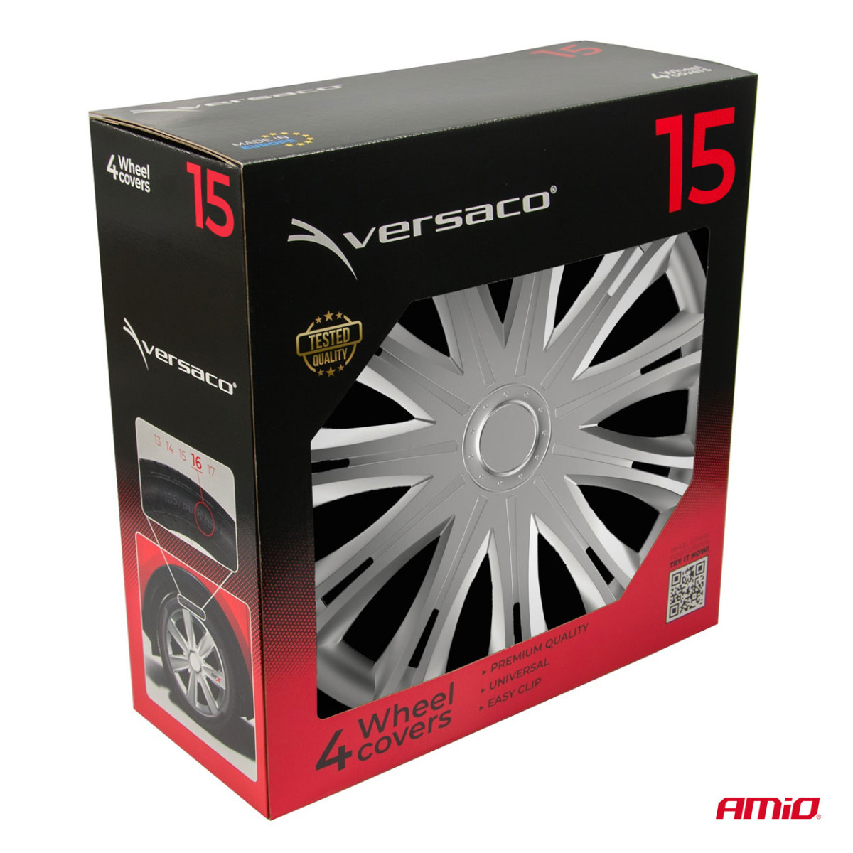 Riteņu dekoratīvie diski 4 gab. Spark, sudrabkrāsas, 15"