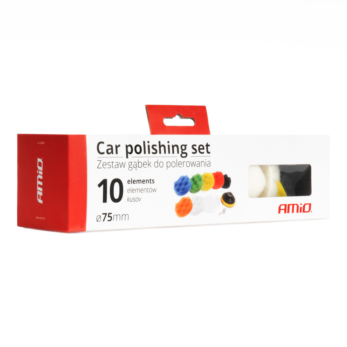 Auto pulēšanas komplekts, 7 gab. 80 mm AMIO-03699