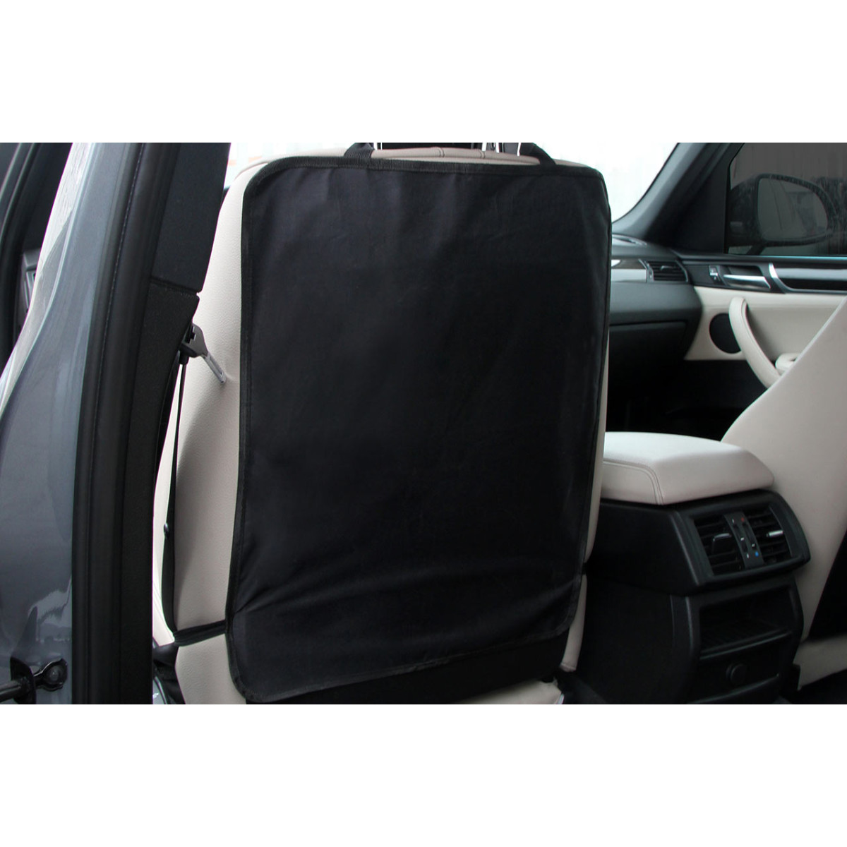 Automašīnas sēdekļa atzveltnes aizsargs pret bērnu drošību 45x60 cm - melns