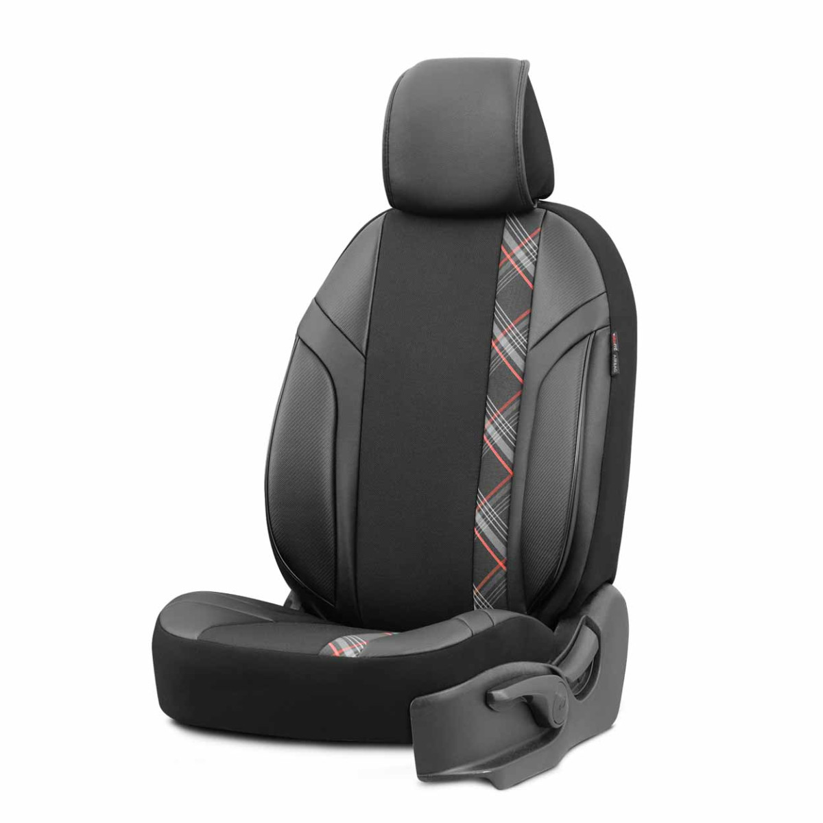 Universāli sēdekļu pārvalki OTOM, HORIZON - melni/sarkani