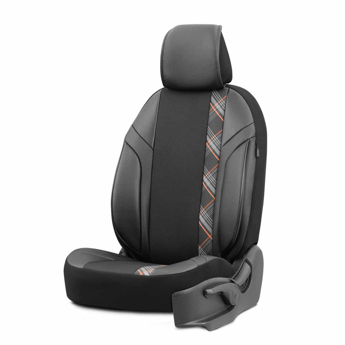 Universāli sēdekļu pārvalki OTOM, HORIZON - melni/oranži
