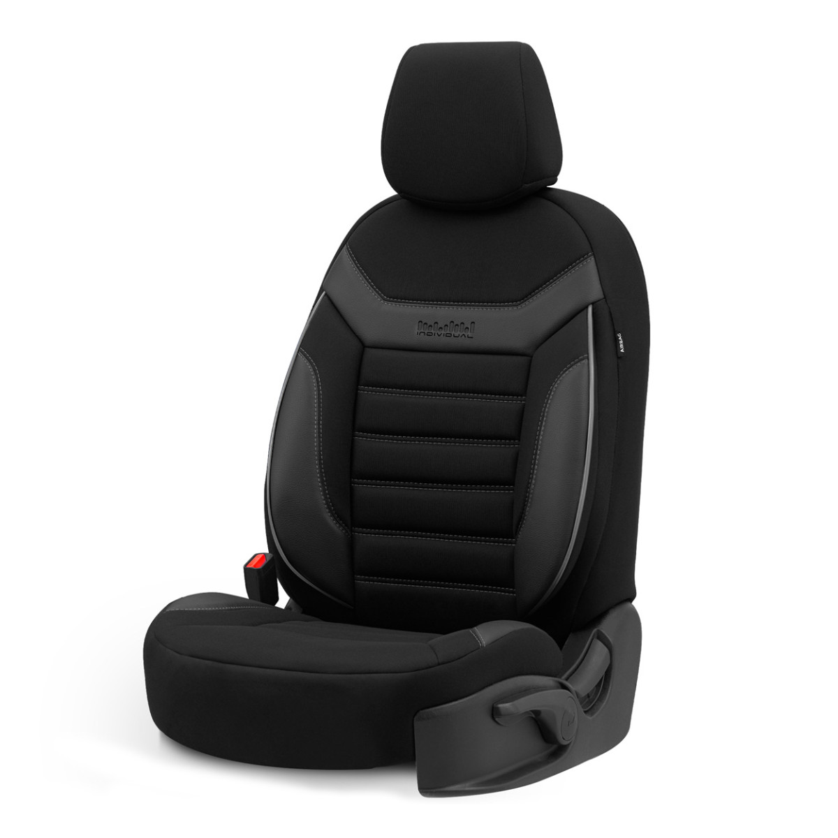 Universāli sēdekļu pārvalki OTOM, INDIVIDUĀLI - melni/pelēki