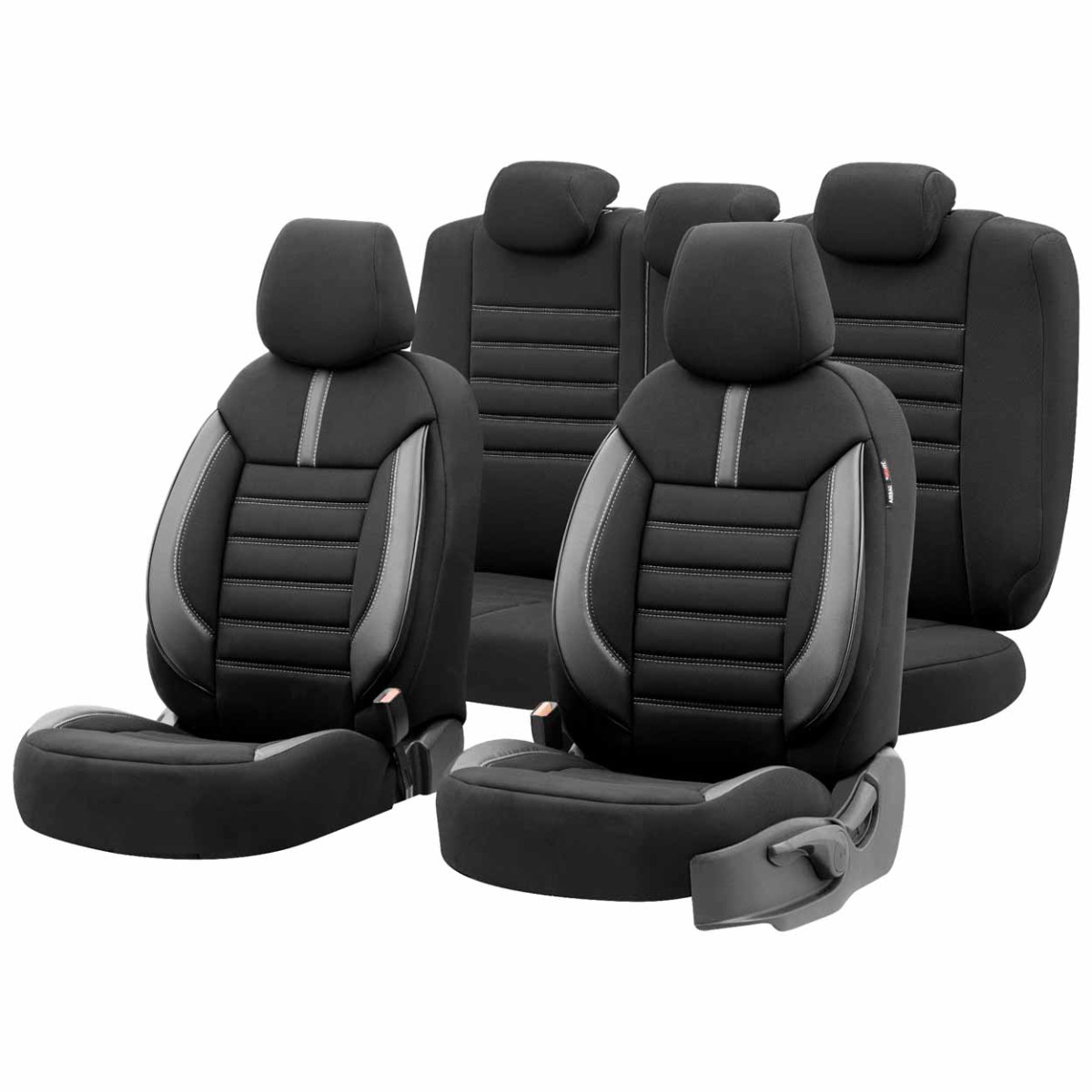 Universāli sēdekļu pārvalki OTOM, LIMITED - melni/pelēki