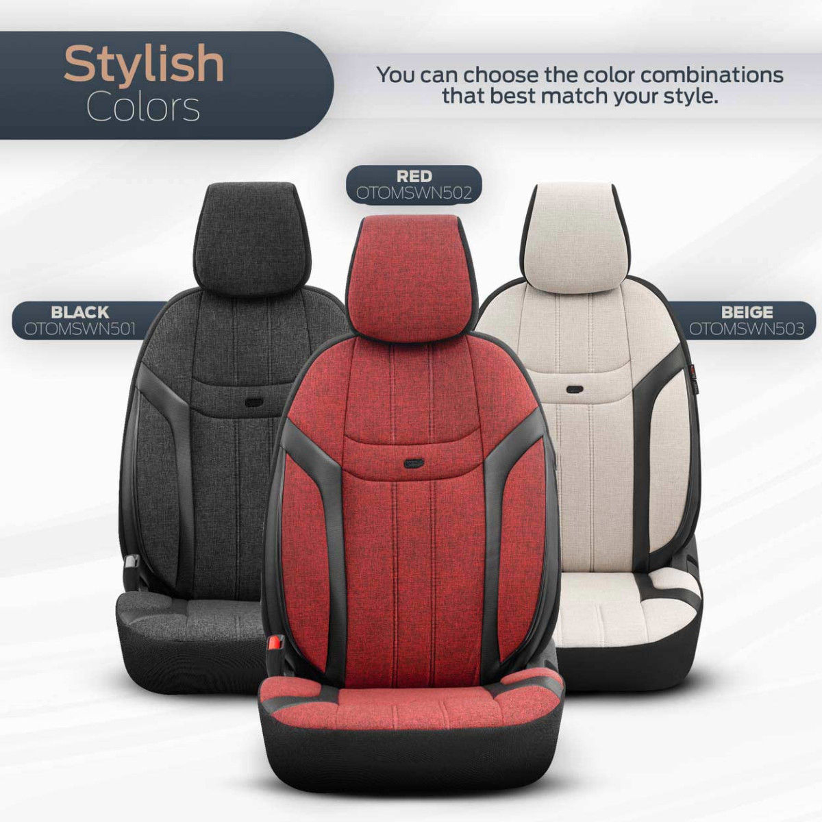 Universālie sēdekļu pārvalki OTOM, SWAN - bēši