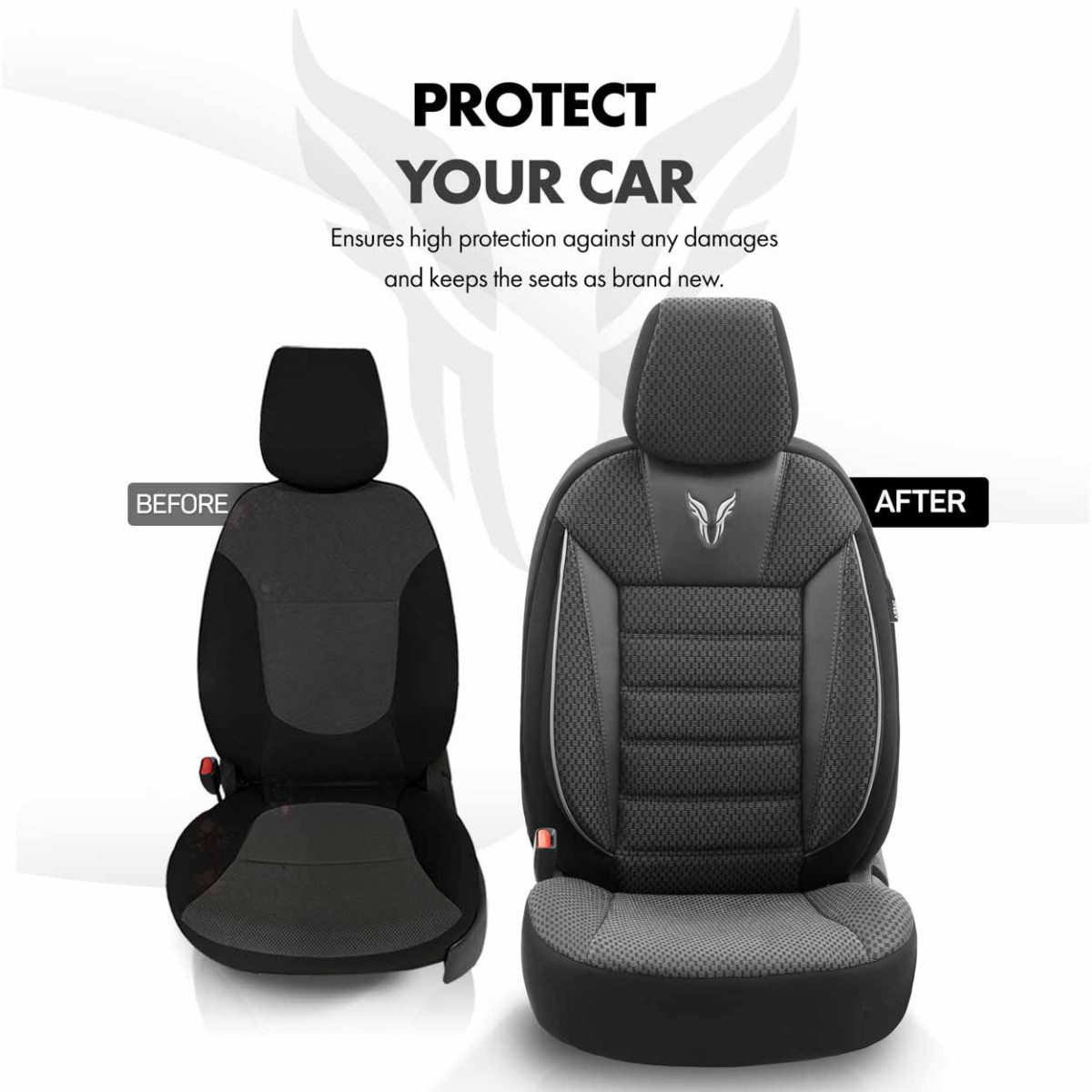Universālie sēdekļu pārvalki OTOM, TORO - melni