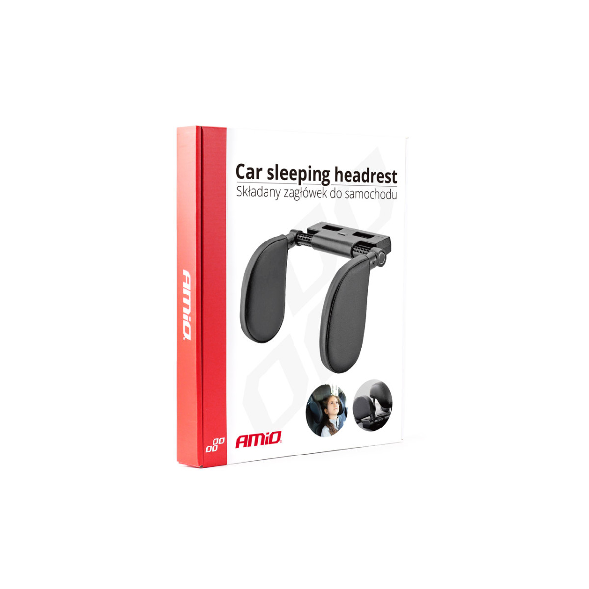 Automašīnas galvas balsts miegam, PVC ādas apdare AMIO-02559