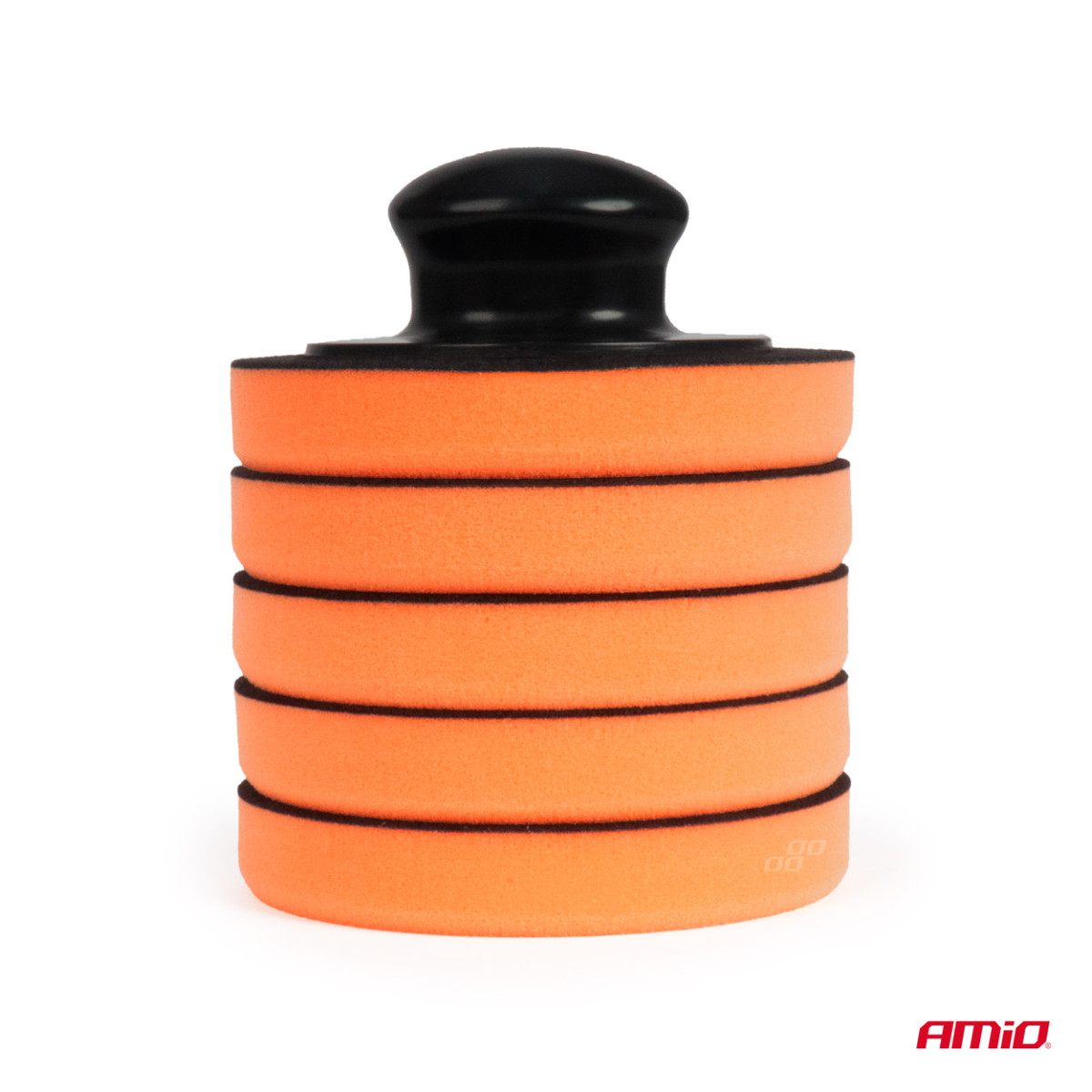 Automašīnas vaska/pulēšanas spilventiņu komplekts ar rokturi, 125 mm, 5 gab., AMIO-02903