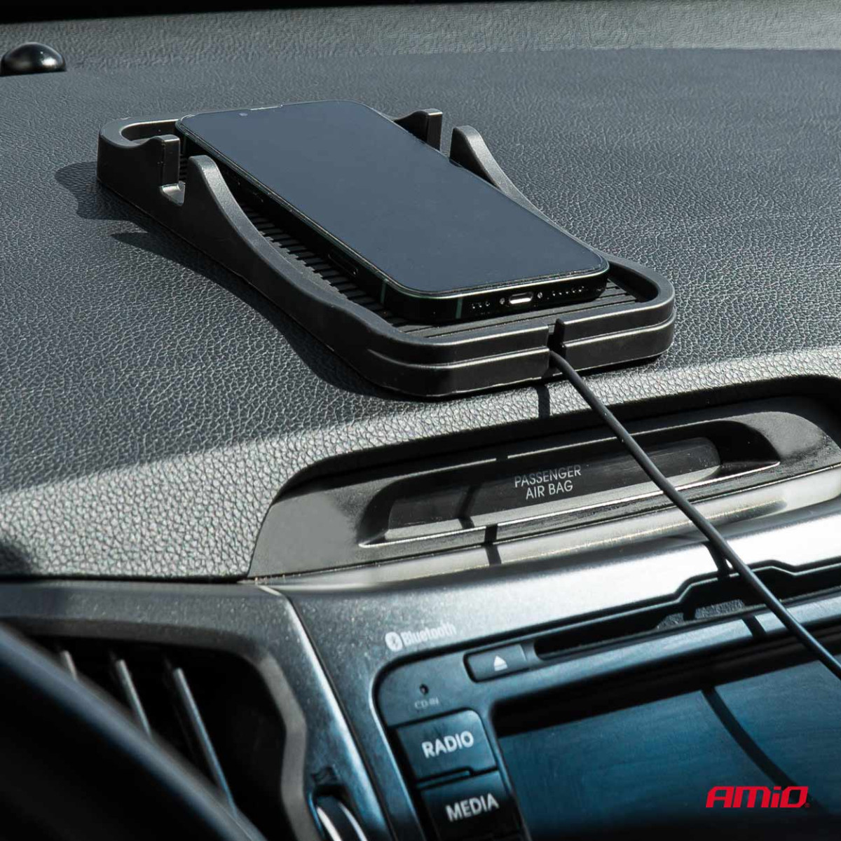 Bezvadu uzlādes paliktnis 15W 186x103 mm WCP-2