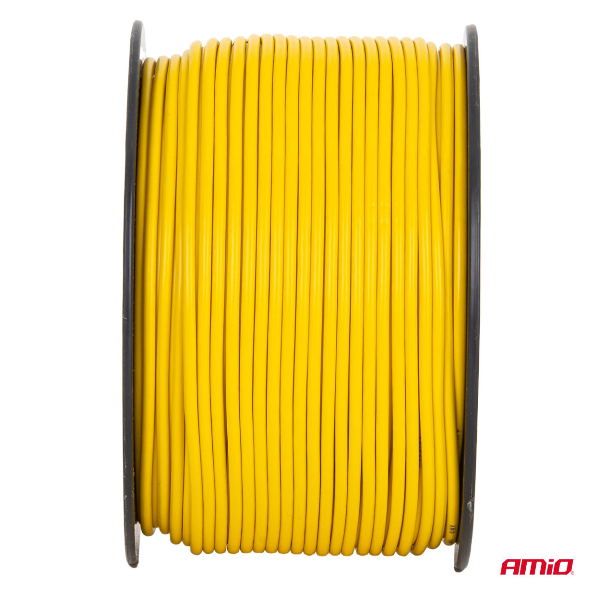 Viendzīslu CCA kabelis, dzeltens, 1x1mm² 100m 5A 12/230V AMIO-04448