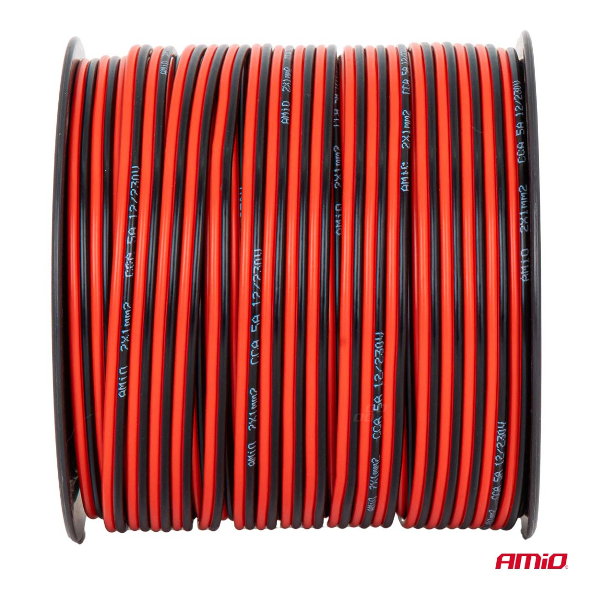 Divdzīslu CCA kabelis, 2x1mm² 100m 5A AMIO-04458