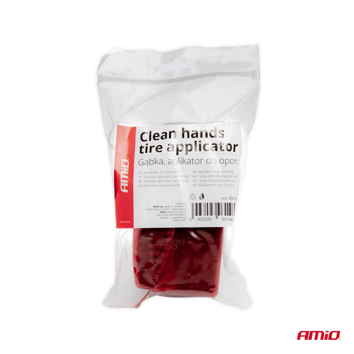 Riepu melnošanas aplikators ar mīkstu sūkli AMIO-03146