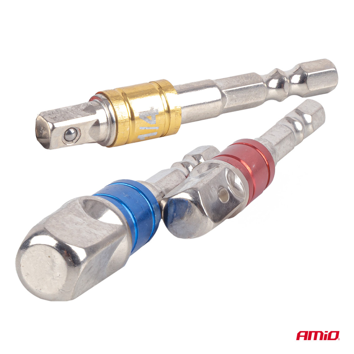 Uzgaļu adapteru komplekts skrūvgriezim, 1/4" / 3/8" / 1/2", 3 gab., AMIO-04936