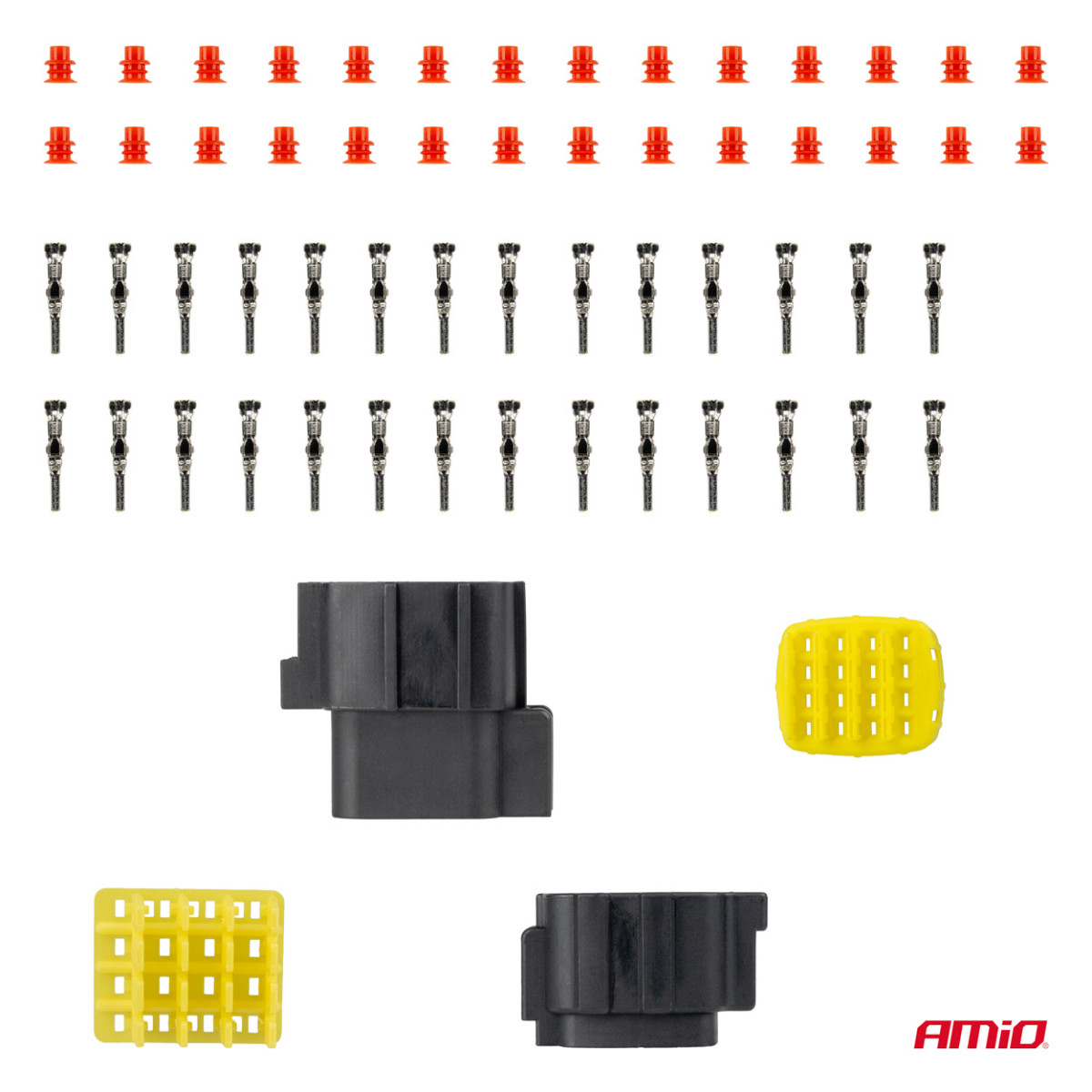 Ūdensizturīgs 16 kontaktu elektriskais savienotājs, 2,2 mm AMIO-04353