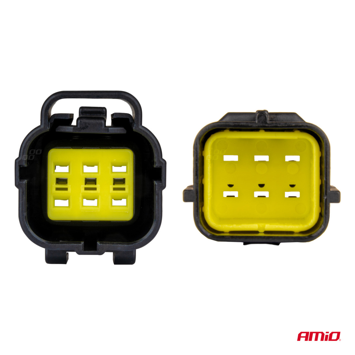 Ūdensnecaurlaidīgs 6 kontaktu savienotājs - spraudnis un ligzda, 2,2 mm, AMIO-04349