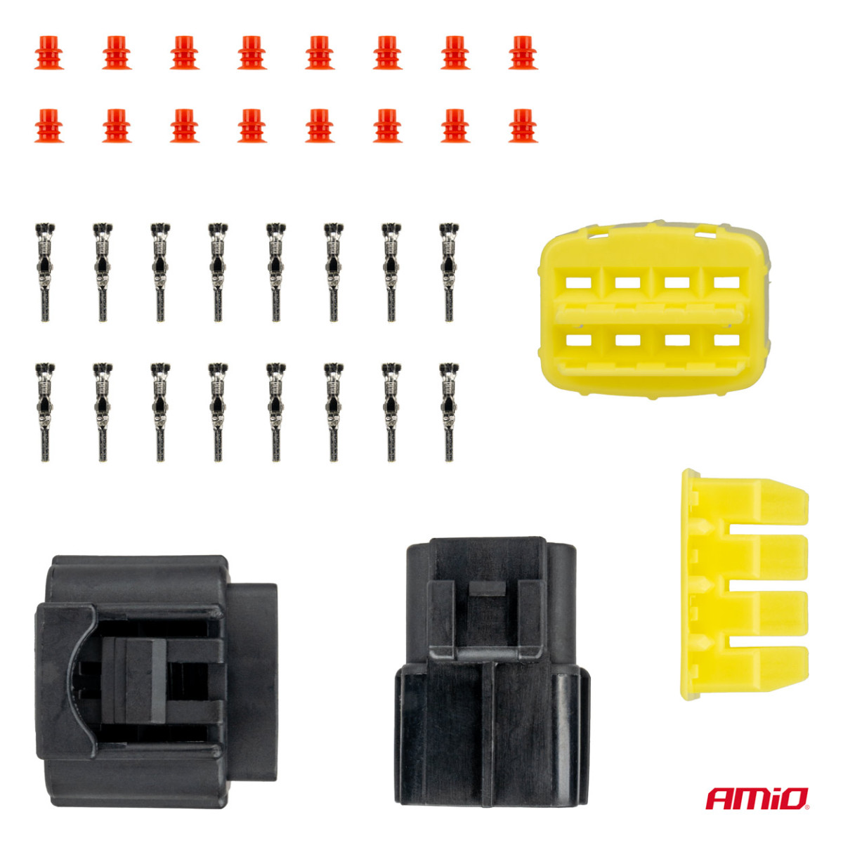 Ūdensizturīgs 8 kontaktu elektriskais savienotājs, 2,2 mm AMIO-04350