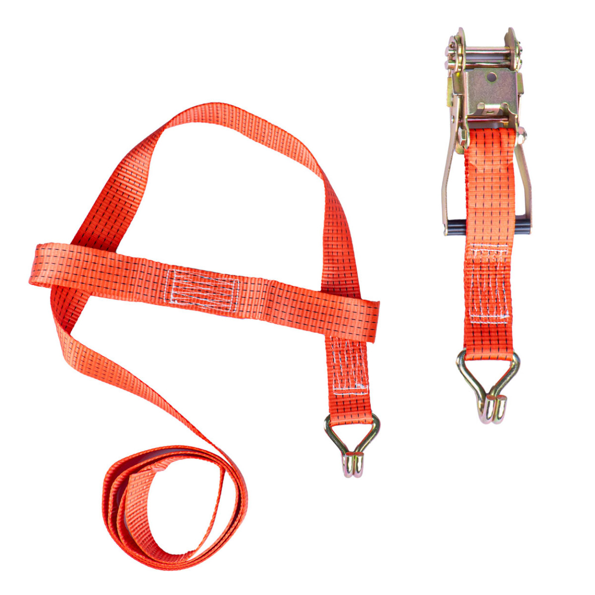 Kravas nostiprināšanas siksna ar spriegotāju un atbalstu 5000 kg, 3 m x 50 mm, AMIO-03317