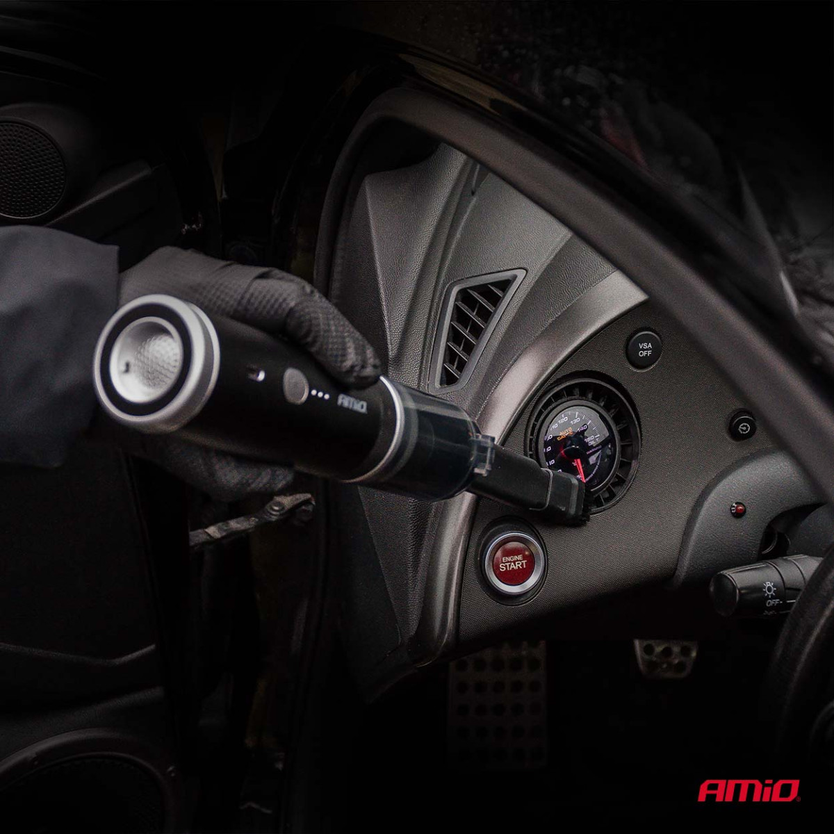 Bezvadu automašīnas sūknis ar sūkņa funkciju 100 W 20 kPa USB-C AMIO-04785