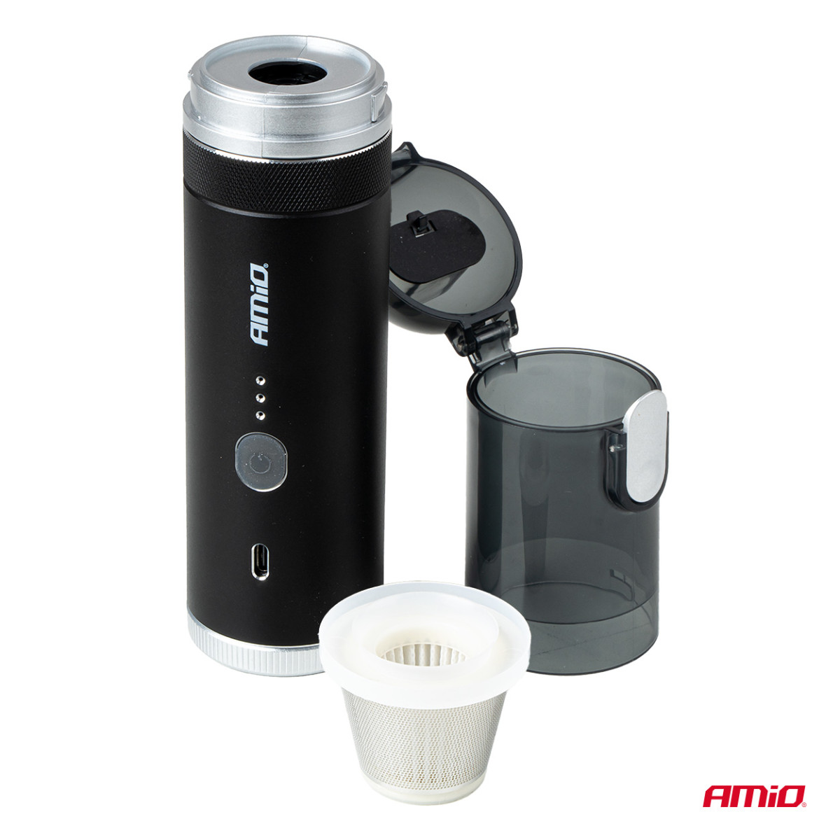 Bezvadu automašīnas sūknis ar sūkņa funkciju 100 W 20 kPa USB-C AMIO-04785