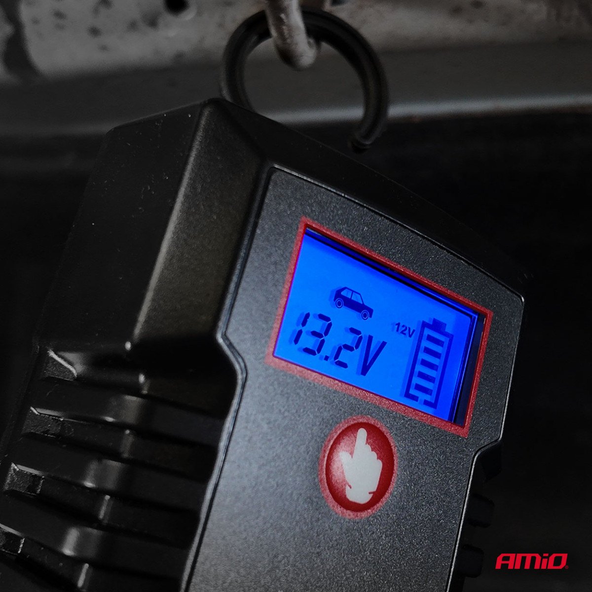 Digitālais akumulatora lādētājs AGM/GEL/LiFePO4 4A 6/12V PRO HOOK AMIO-04531