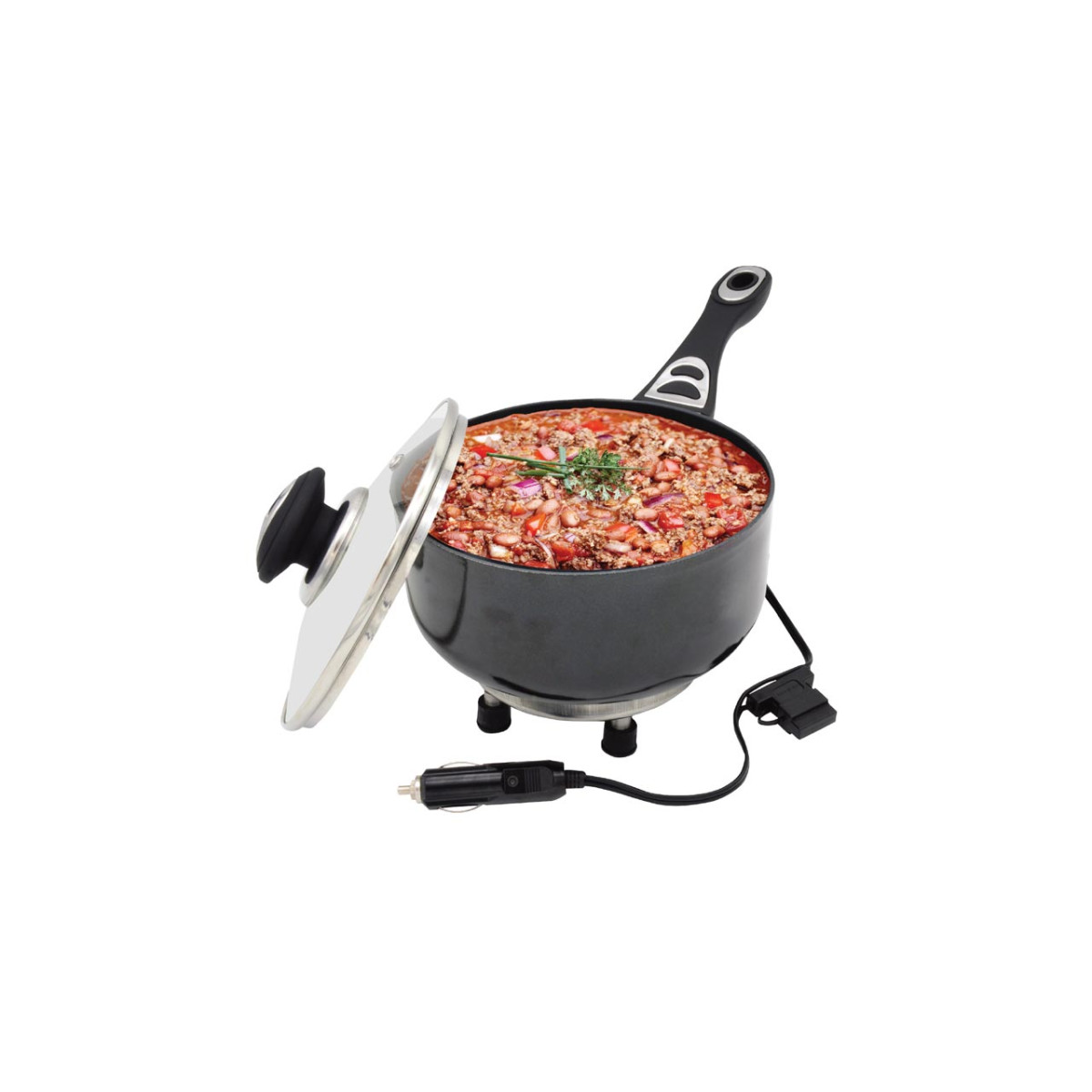 Elektriskais katls ar vāku automašīnai, 18 cm x 8 cm 250W 24V, AMIO-02535