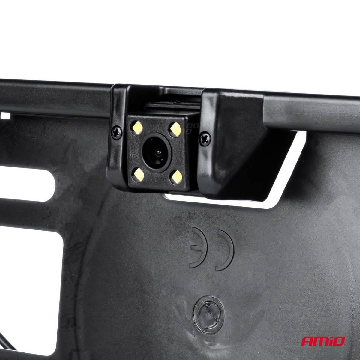 Atpakaļskata kamera ar parkošanās sensoriem numura zīmes rāmī 3 vienā HD-410 720p