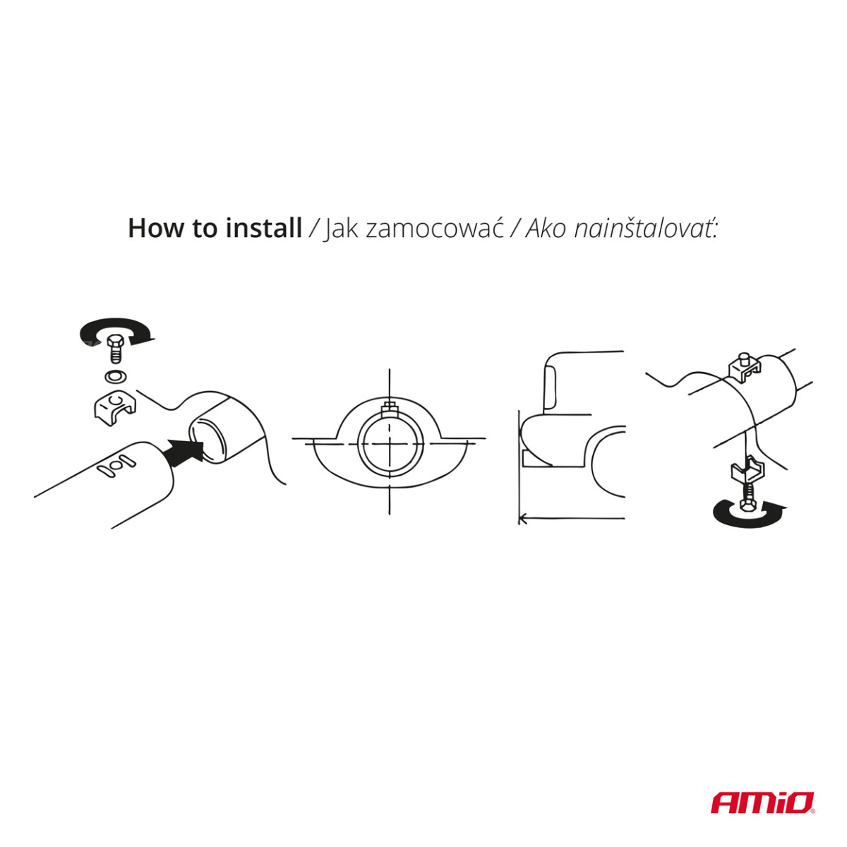 Izpūtēja uzgalis, nerūsējošā tērauda, oglekļa šķiedras, dubults, kreisais, AMiO‑04069