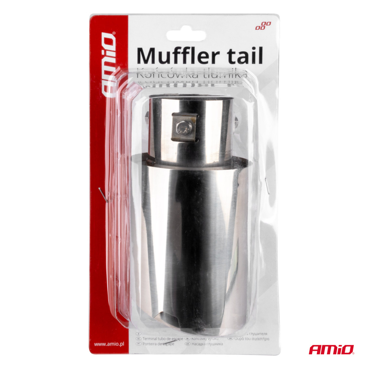Izpūtēja uzgalis, nerūsējošā tērauda, hromēts AMiO-04064