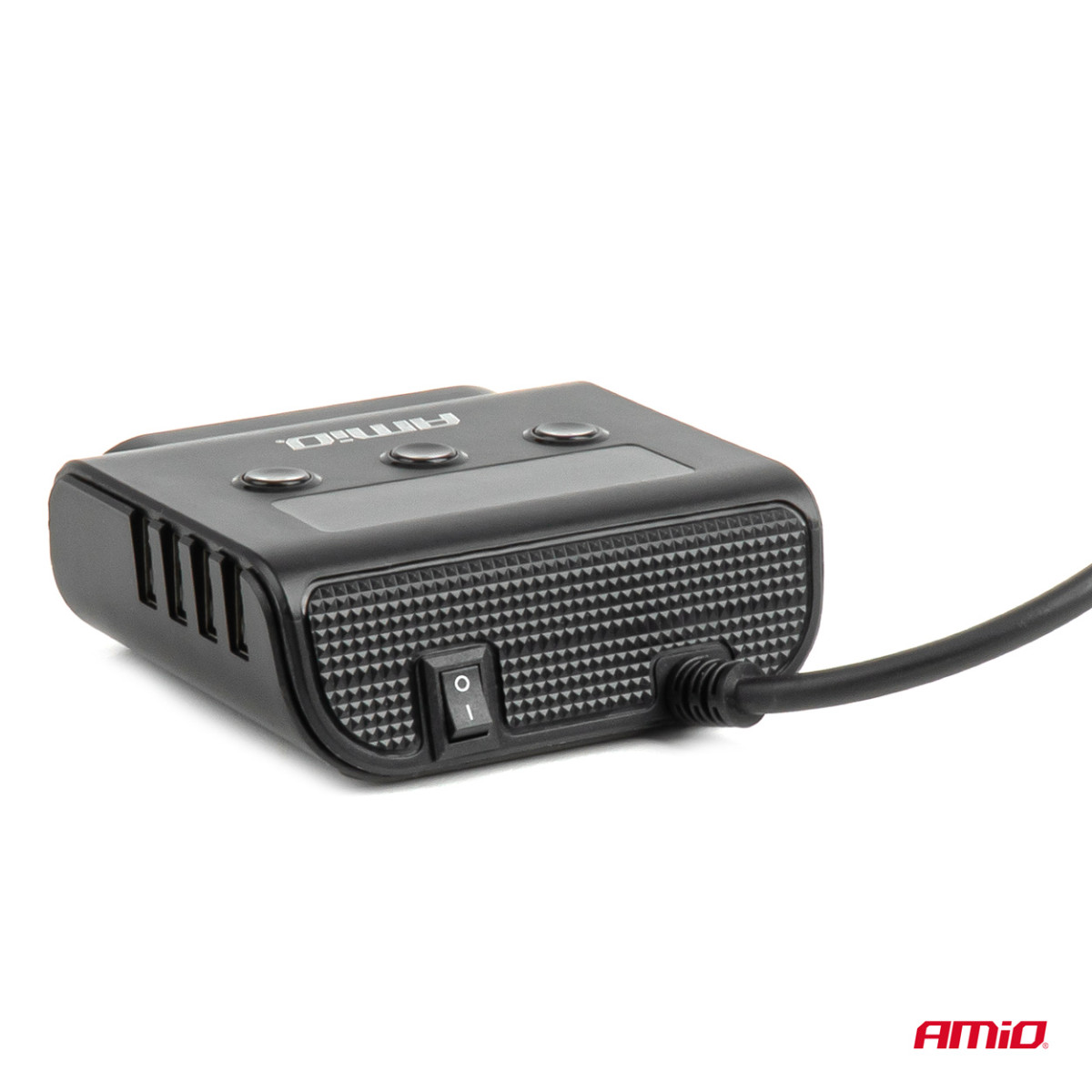 Kontaktligzdas sadalītājs 12/24V ar 4x USB-A QC3.0 PD3.0 180W AMIO-04835