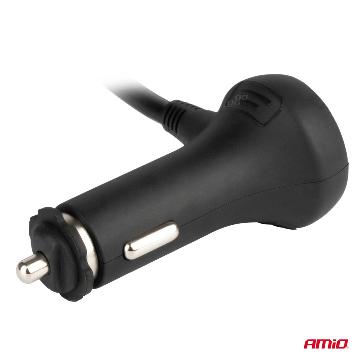 Pagarinātāja kontaktligzda ar voltmetru, USB un USB-C 12-24 V, AMIO-03781