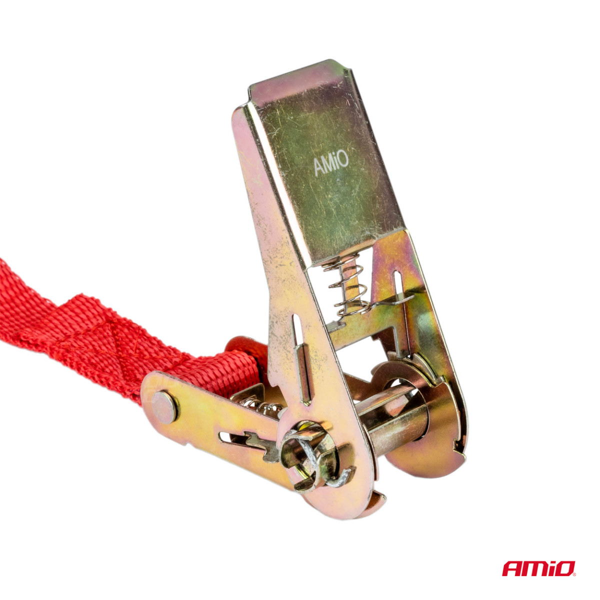 Kravas nostiprināšanas lente ar spriegotāju 350 kg, 5 mx 25 mm, BELT-01, AMIO-01723