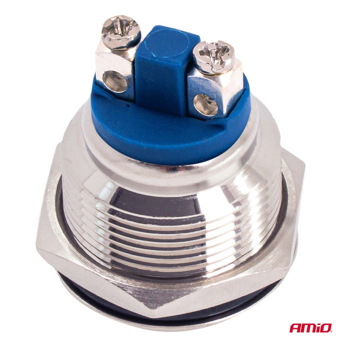 Plakana apaļa īsslēguma poga, 19 mm, 5 A, 12/230 V AMIO-04436