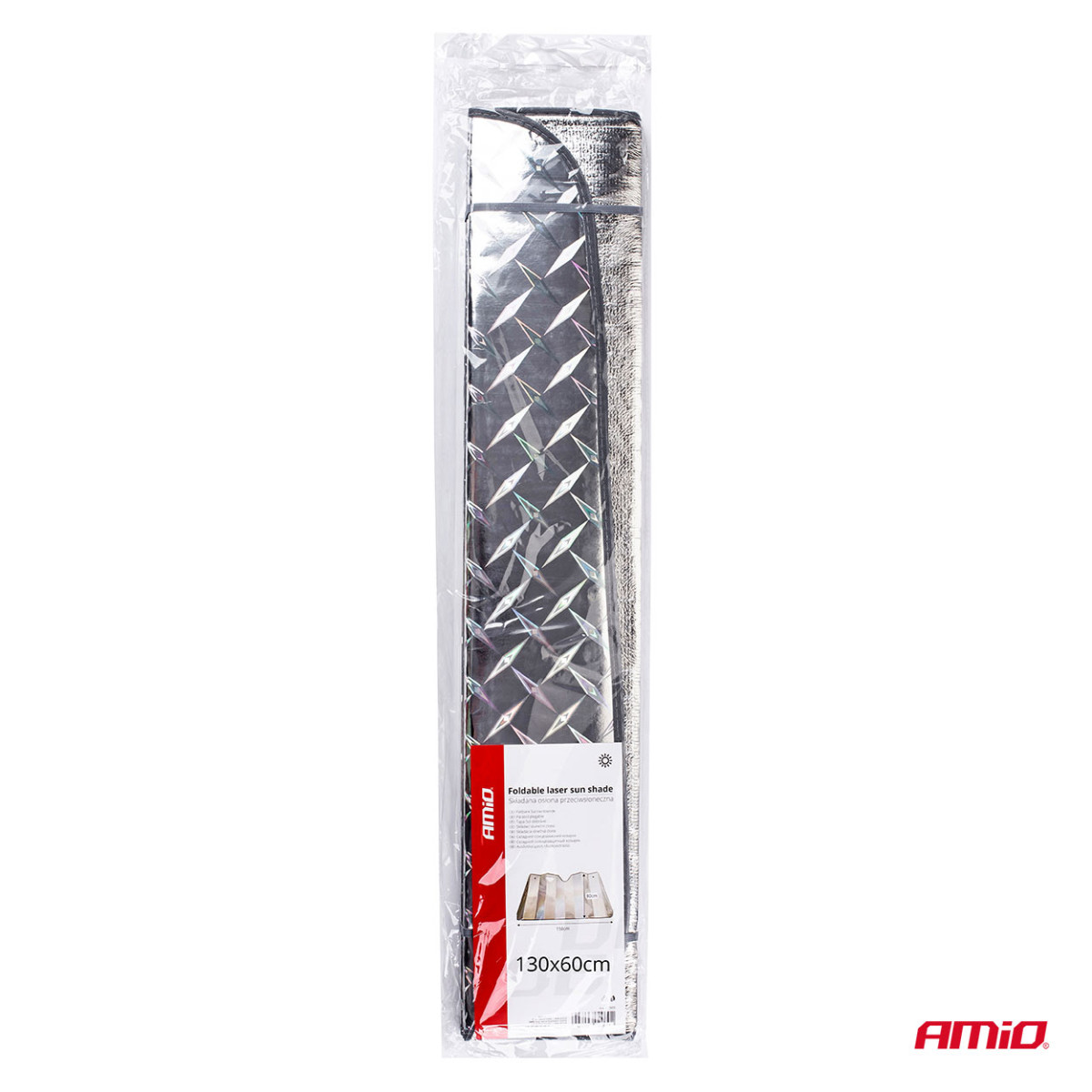 Salokāms automašīnas saulessargs 130x60 cm AMIO-02907