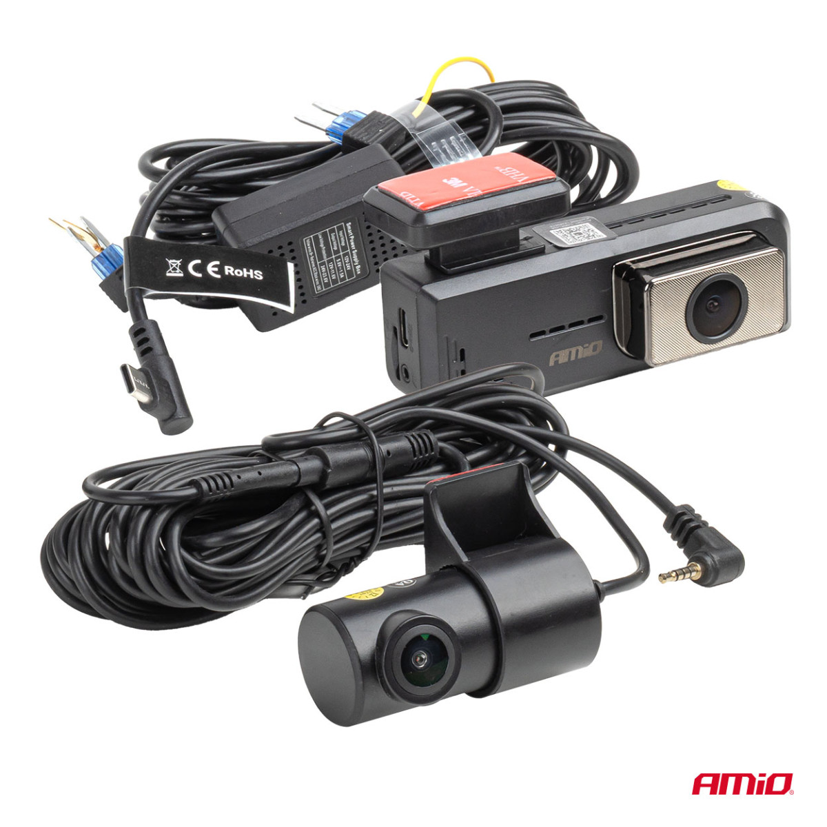 Automašīnas DVR 2K + 1K WLAN Wi-Fi 512 GB AMIO-04800