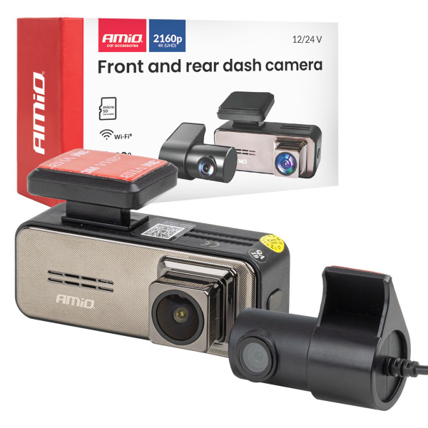 Automašīnas DVR 4K + 2K WLAN Wi-Fi UHD 512 GB AMIO-04801