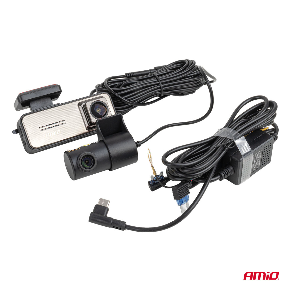 Automašīnas DVR 4K + 2K WLAN Wi-Fi UHD 512 GB AMIO-04801