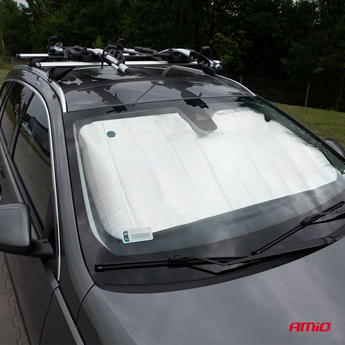 Vējstikla aizsargs 130 × 60 cm, sudrabkrāsas, EPE putas