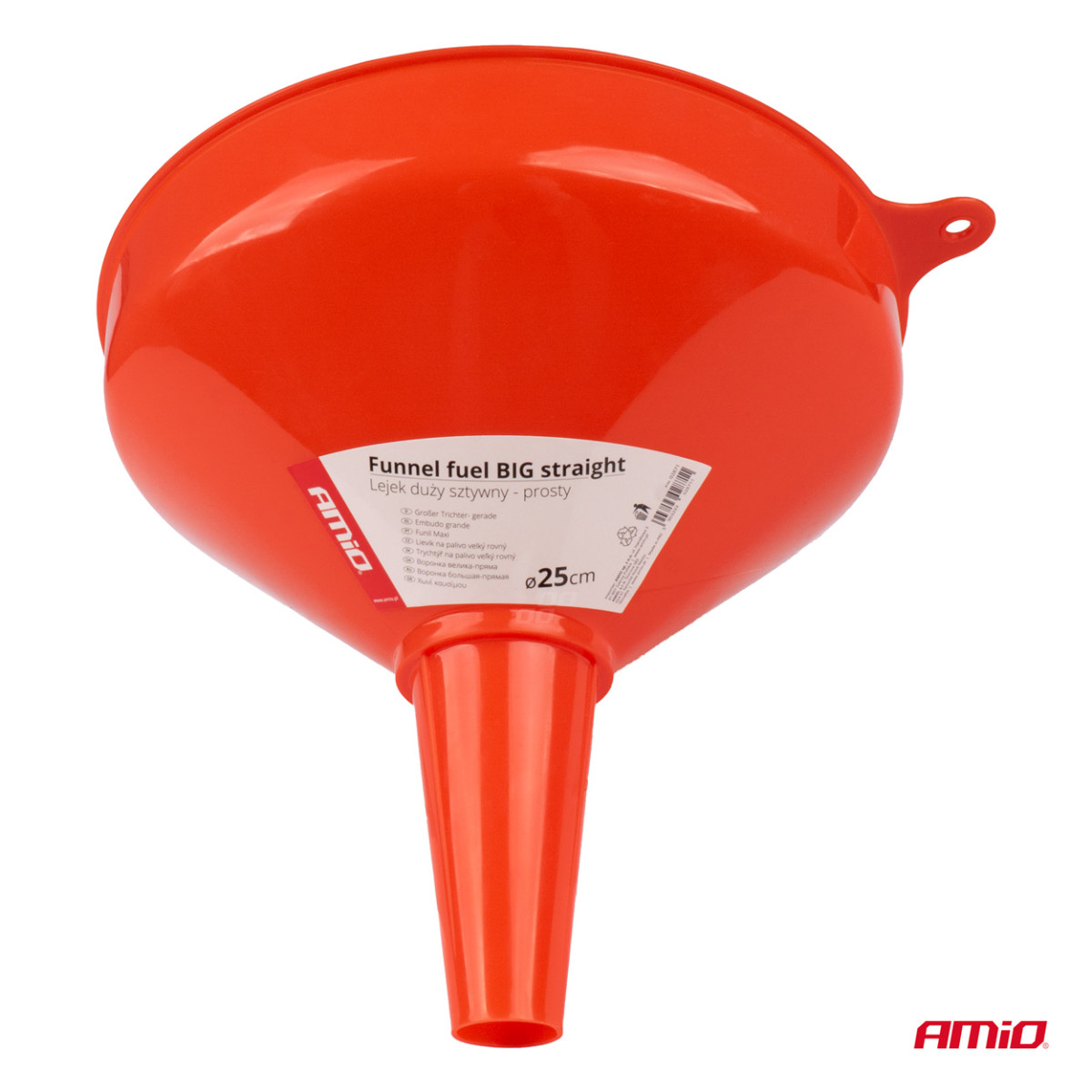 Degvielas piltuve 25 cm, plata, taisna