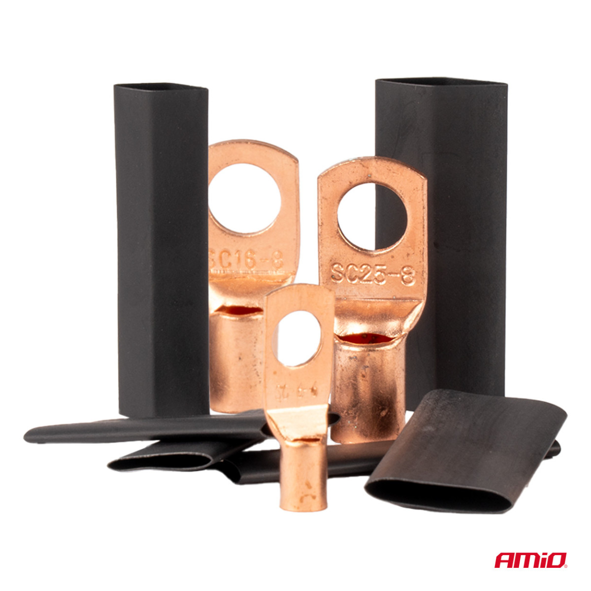 Termosarūkoši vadu savienotāji un uzmavas, 140 gab. AMIO-04121