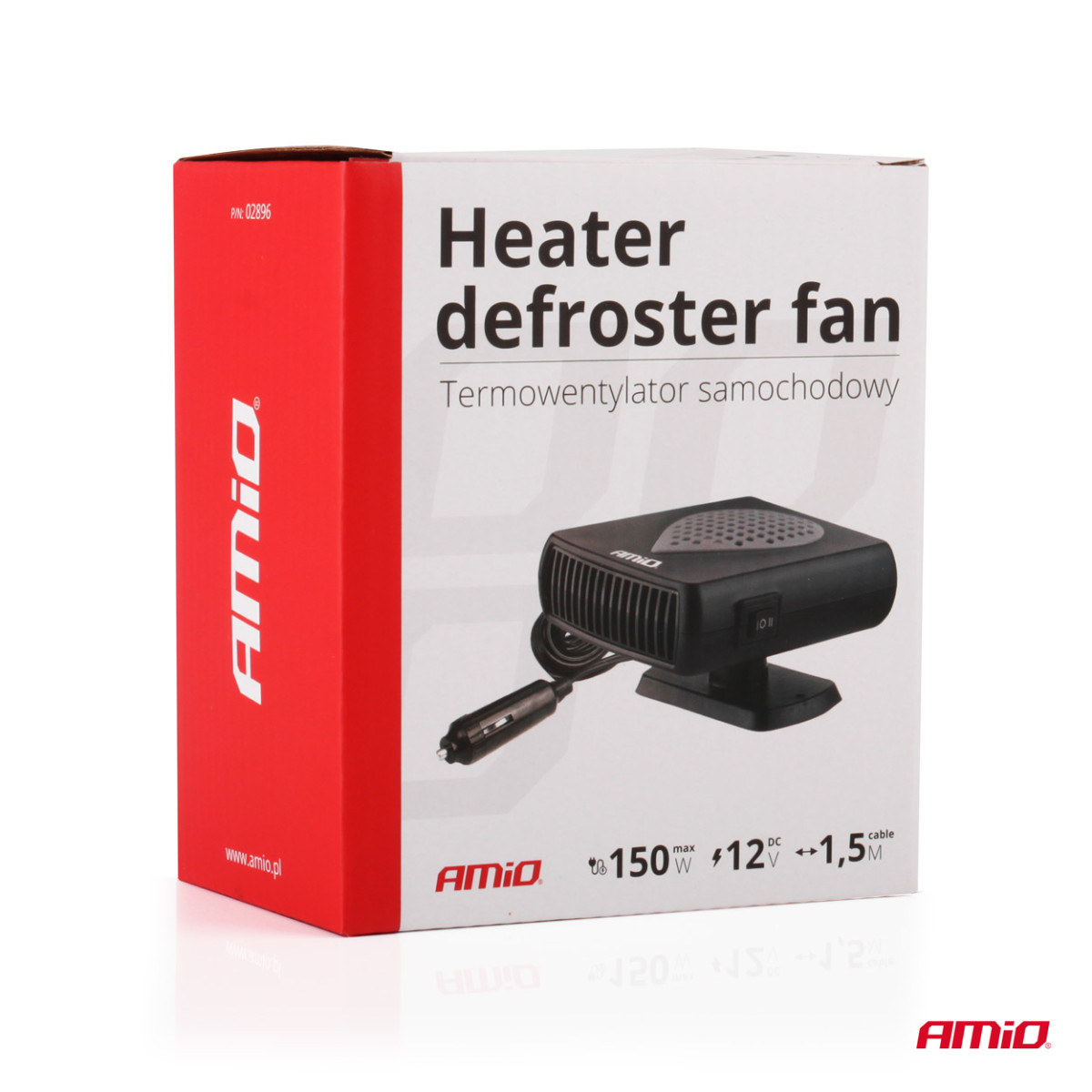 Automašīnas sildītājs ar ventilatoru 12V 150W AMIO-02896
