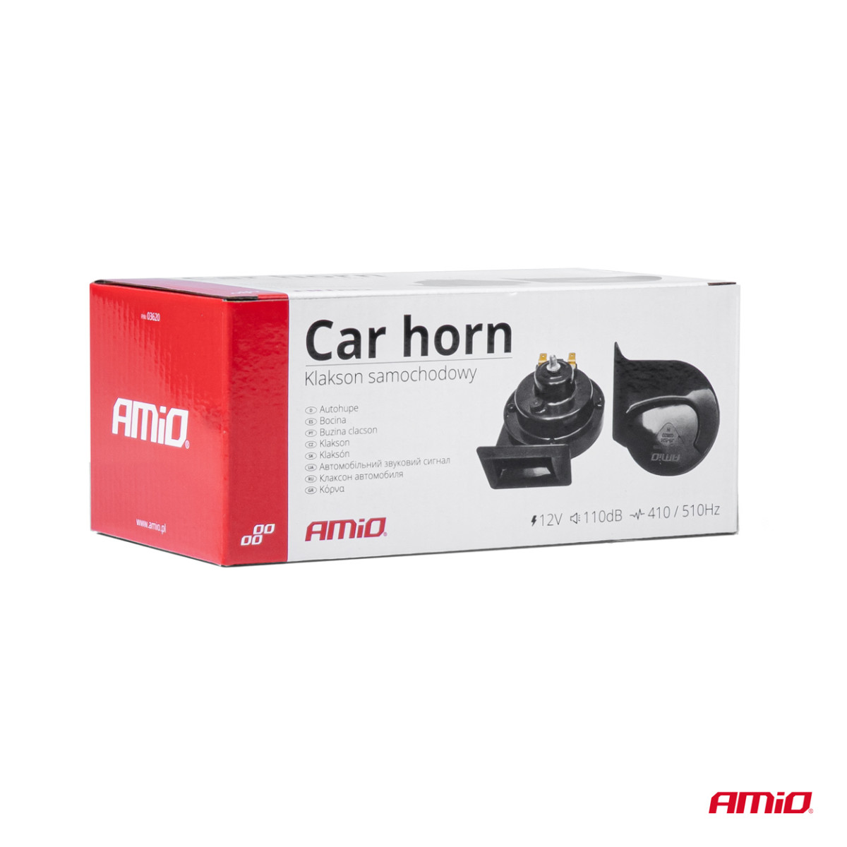 Skaņas signāli – 2 gab., 12 V, 110 dB, AMIO-03620