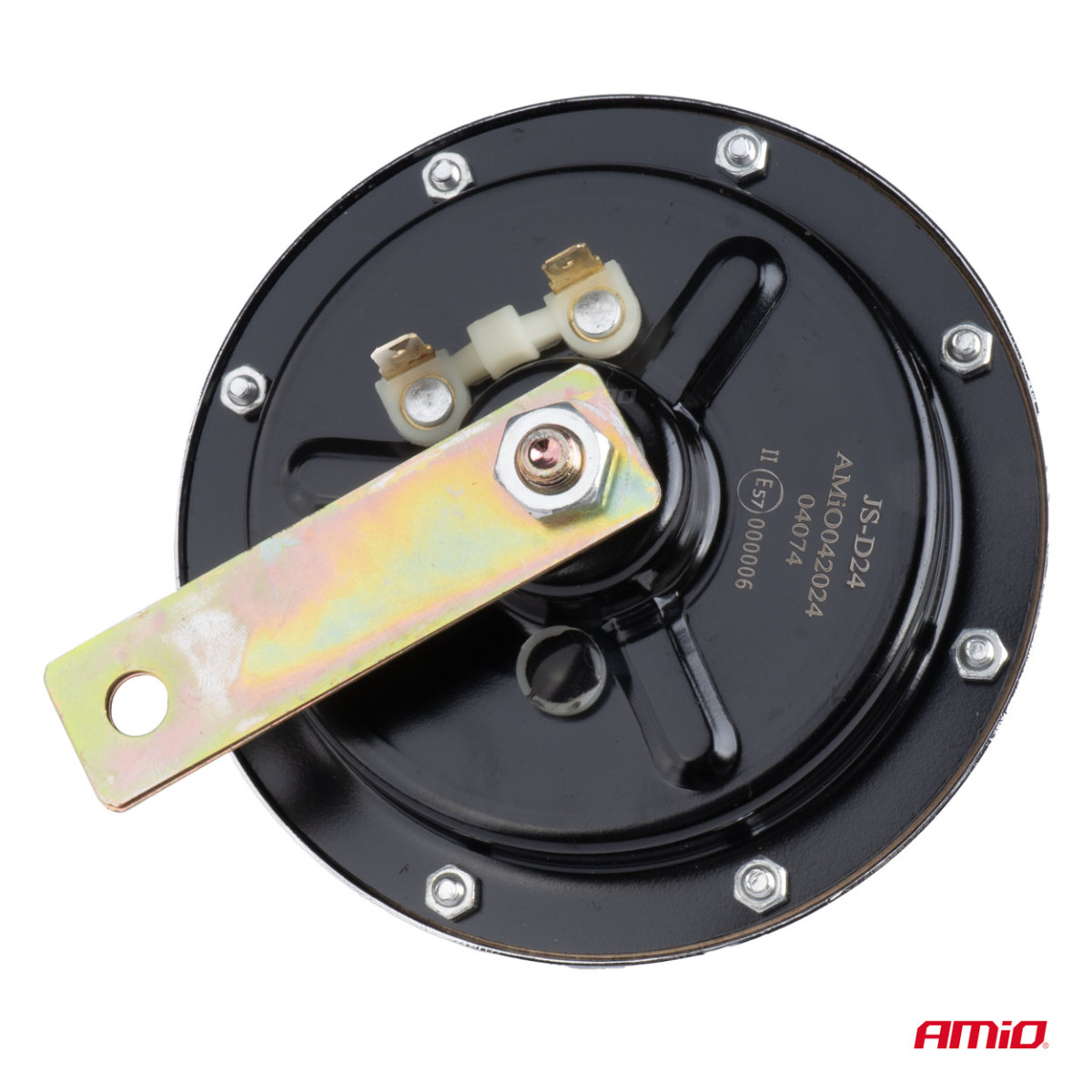 Signāltaure – hromēta, 125 mm, 110 dB, 12 V, AMIO-04074