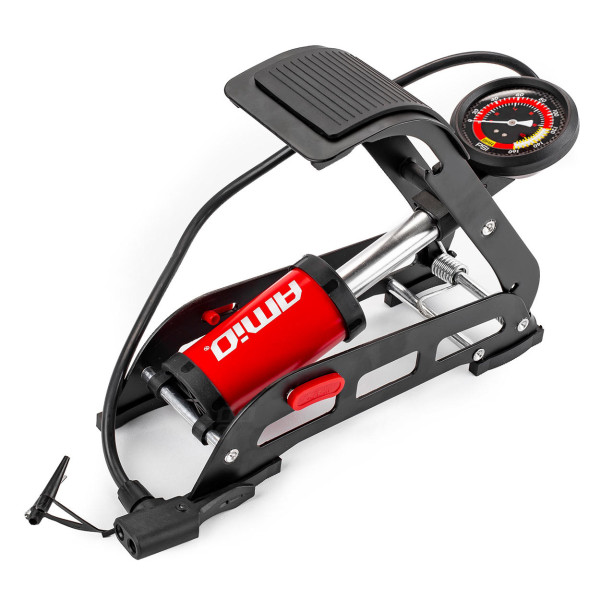 Augstas kvalitātes viena virzuļa kājas sūknis Ø55 mm ar manometru un adapteriem PU06