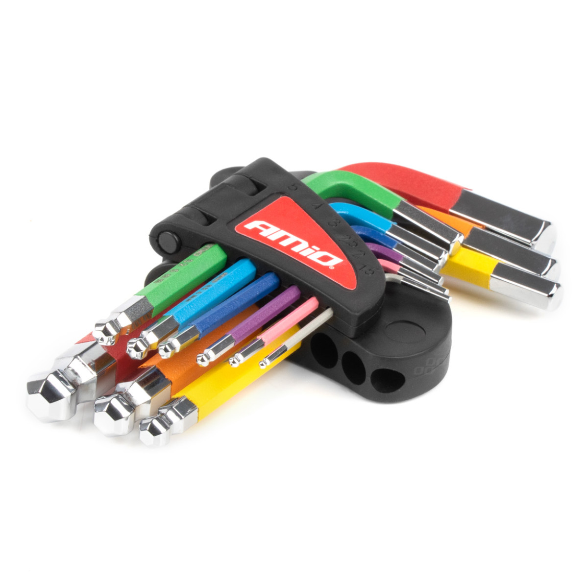 HEX (Allen) atslēgas ar lodīti, īsas, 9 gab., S2 AMIO-04298