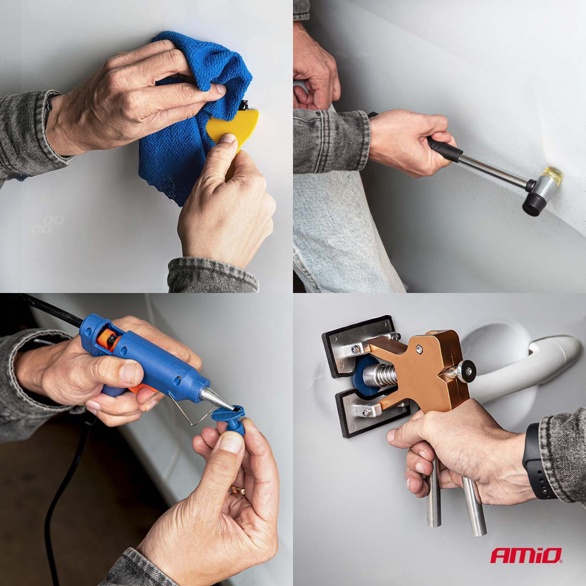 Liela PDR virsbūves iespiedumu remonta komplekts ar somu, AMIO-04600