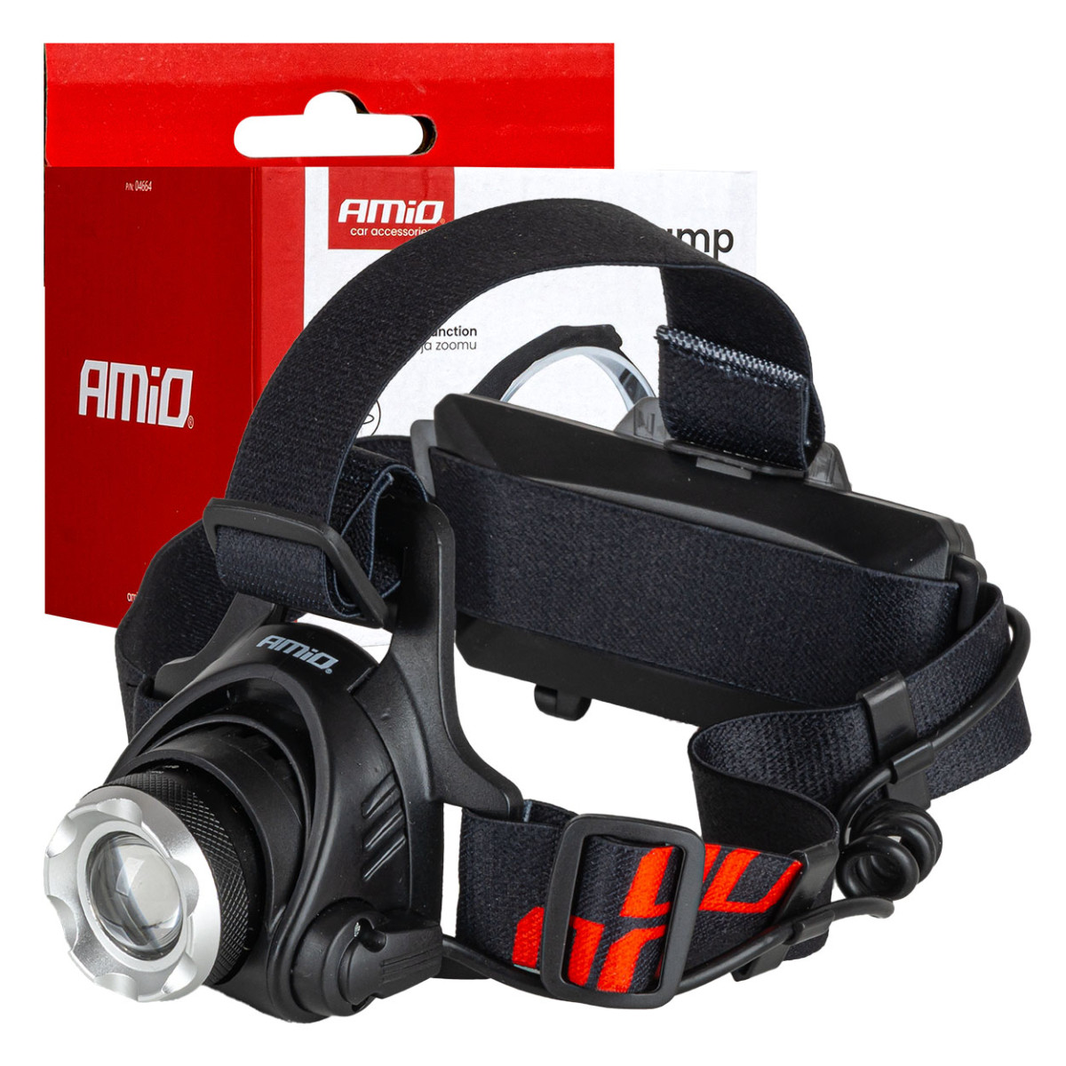 Uzlādējams LED pieres lukturītis T6 3600mAh AMIO-04664